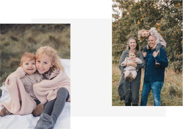 Familienportraits auf dem Feld